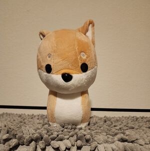 Charming Tan and White Corgi Plush Toy